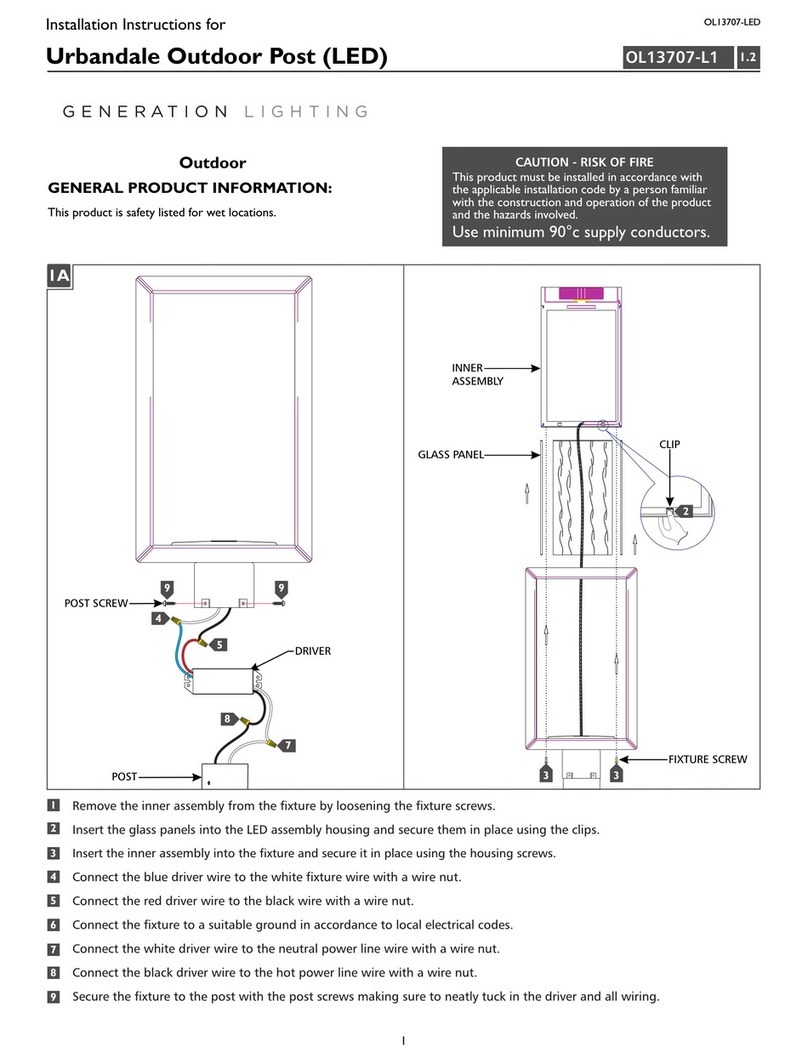 Generation Lighting Urbandale OL13707-L1 installation instructions Generation Lighting Urbandale OL13707-L1 installation instructions