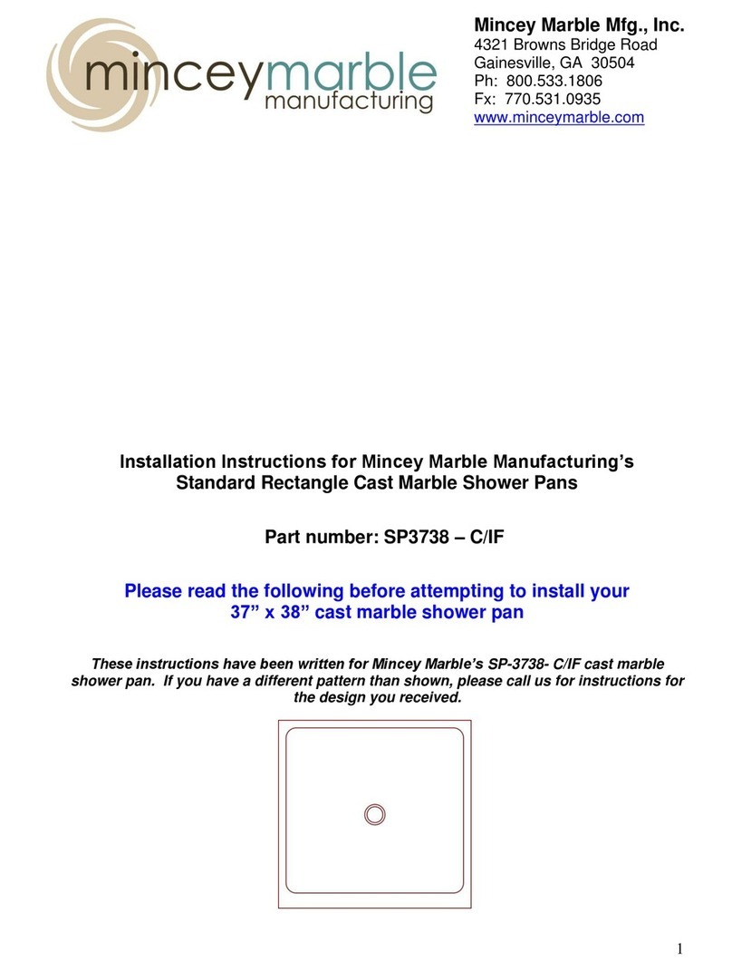 Mincey Marble Manufacturing SP3738-C/IF installation instructions