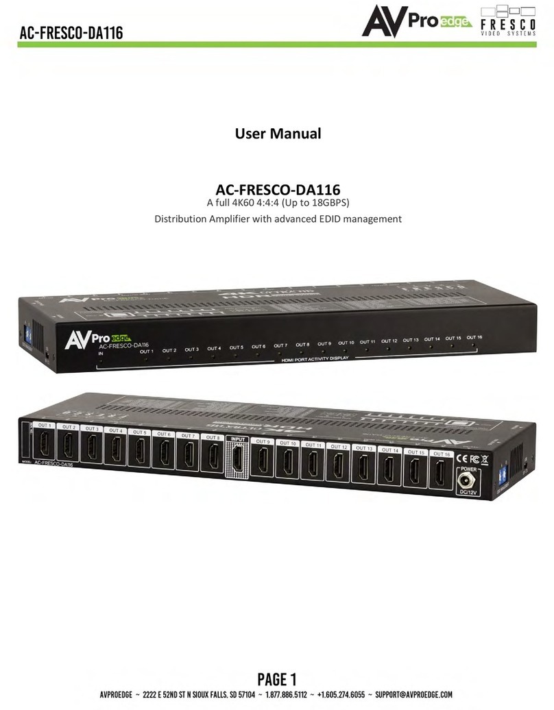 AVPro Edge AC-FRESCO-DA116 user manual