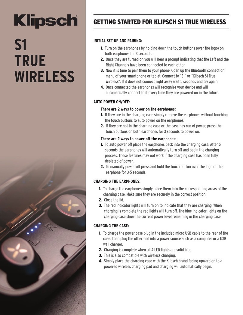 Klipsch Synergy S-1 User manual