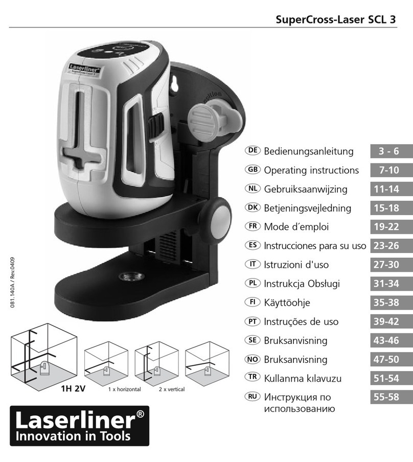 LaserLiner SuperCross-Laser SCL 3 User manual