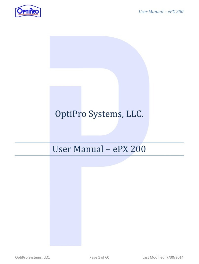 OptiPro Systems ePx 200 user manual