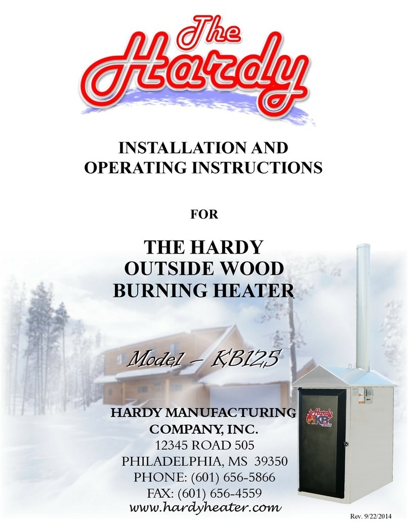 Hardy KB125 Installation and operating instructions