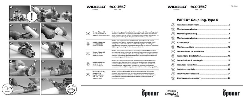 Uponor WIPEX Series installation instructions