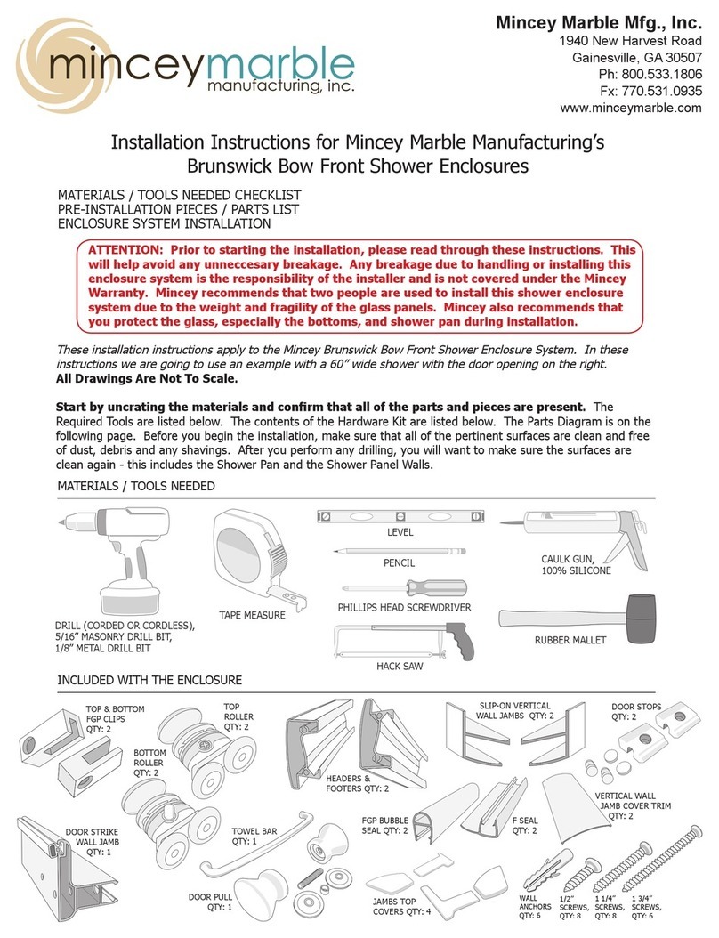 Mincey Marble Manufacturing Brunswick Bow Front installation instructions Mincey Marble Manufacturing Brunswick Bow Front installation instructions
