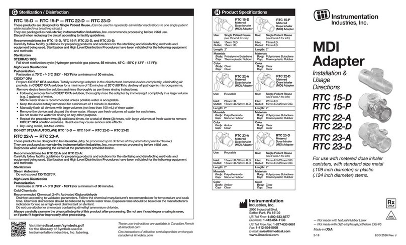 Instrumentation Industries RTC 15-D Installation & Usage Instructions