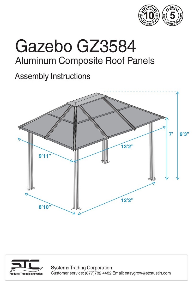 STC Gazebo GZ3584 Assembly instructions