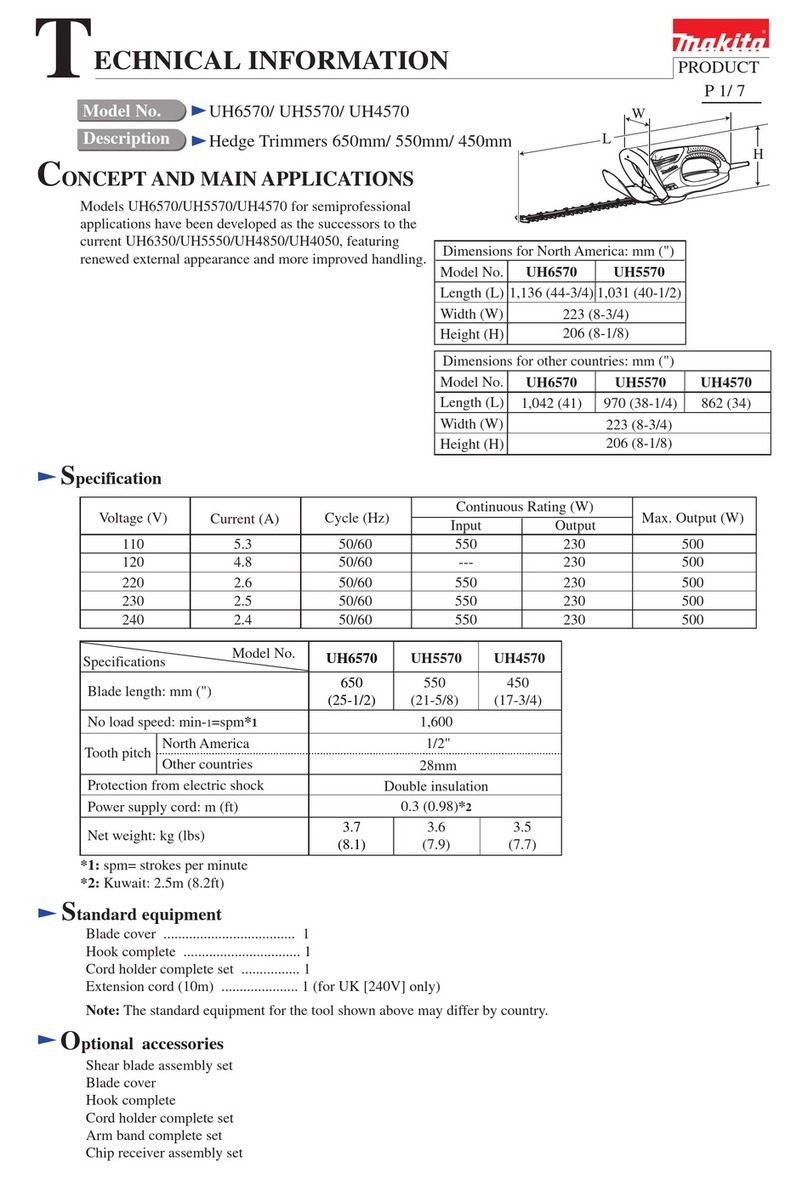 Makita UH6570 Manual