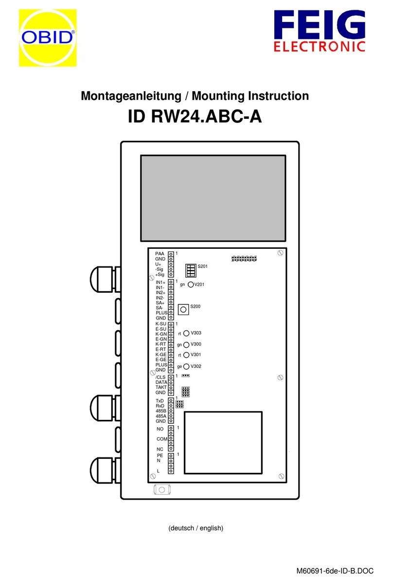 Feig Electronic ID RW24.ABC-A Mounting instruction