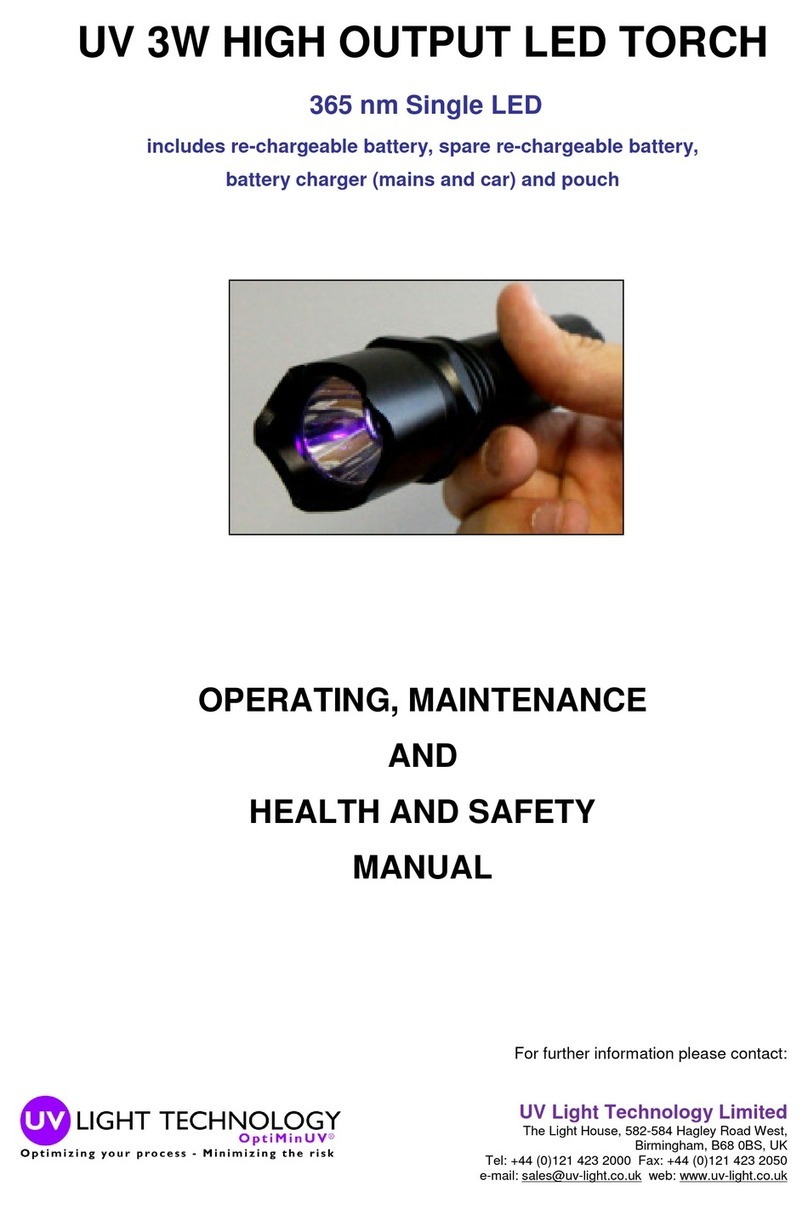 UV Light Technology UV3W-LED OPERATING, MAINTENANCE AND HEALTH AND SAFETY MANUAL