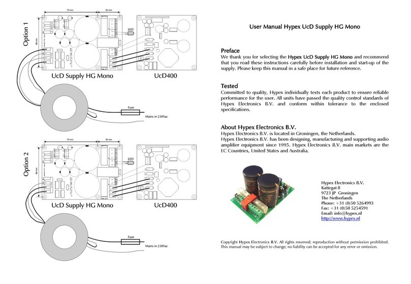 Hypex Electronics UcD Supply HG Mono user manual Hypex Electronics UcD Supply HG Mono user manual