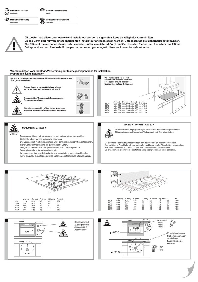 Atag HG1 User manual