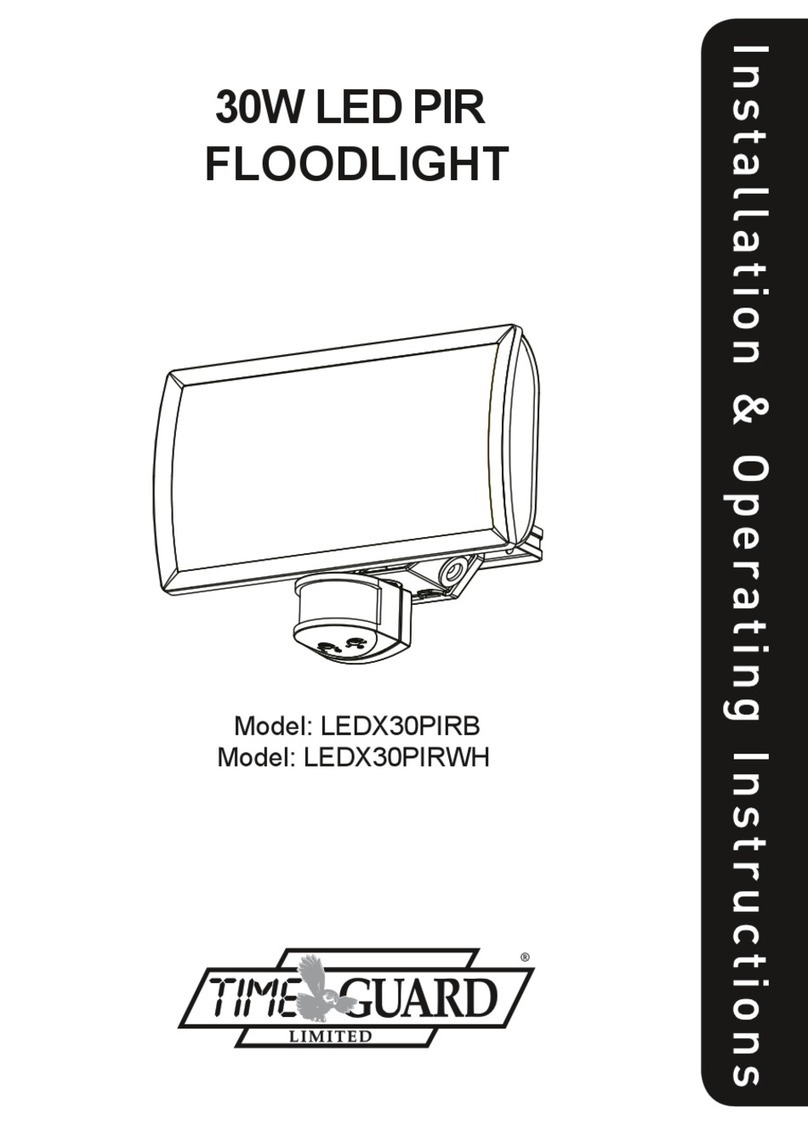 Timeguard LEDX30PIRWH Installation & operating instructions