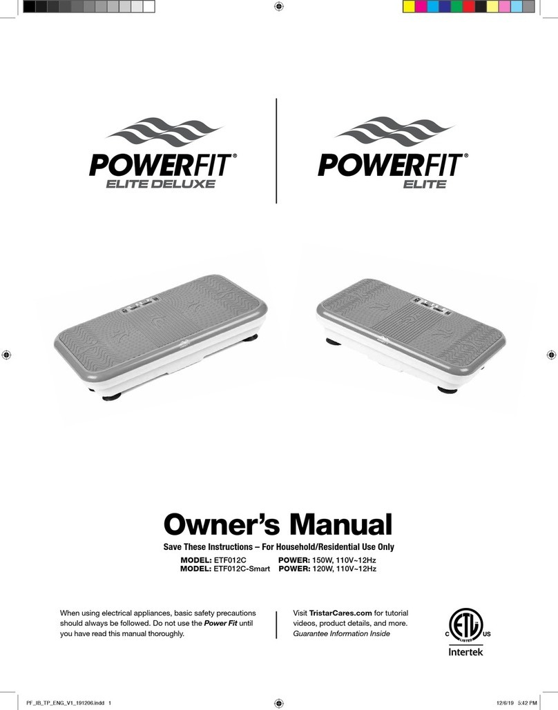Tristar Cares Power Fit Elite owner's manual