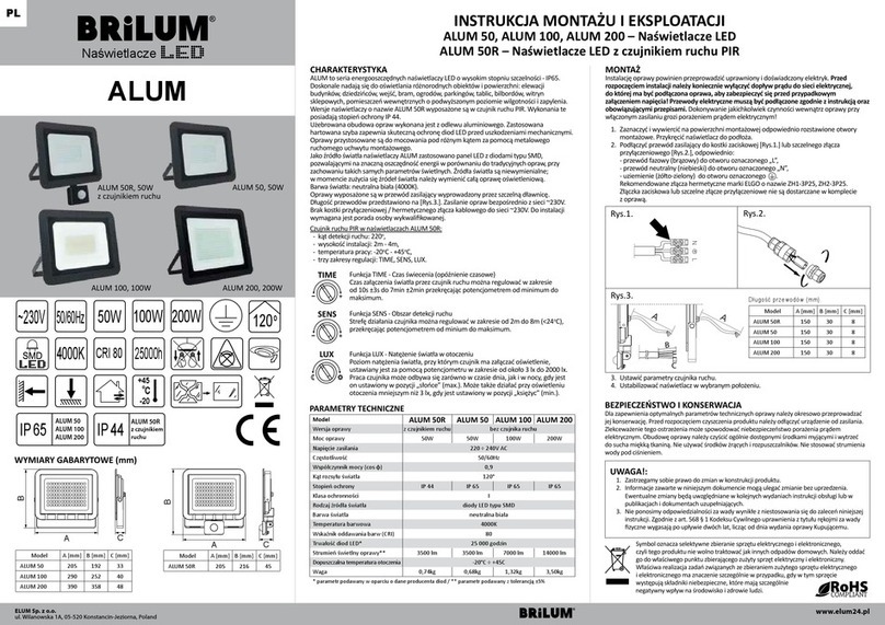 Brilum ALUM Series User manual