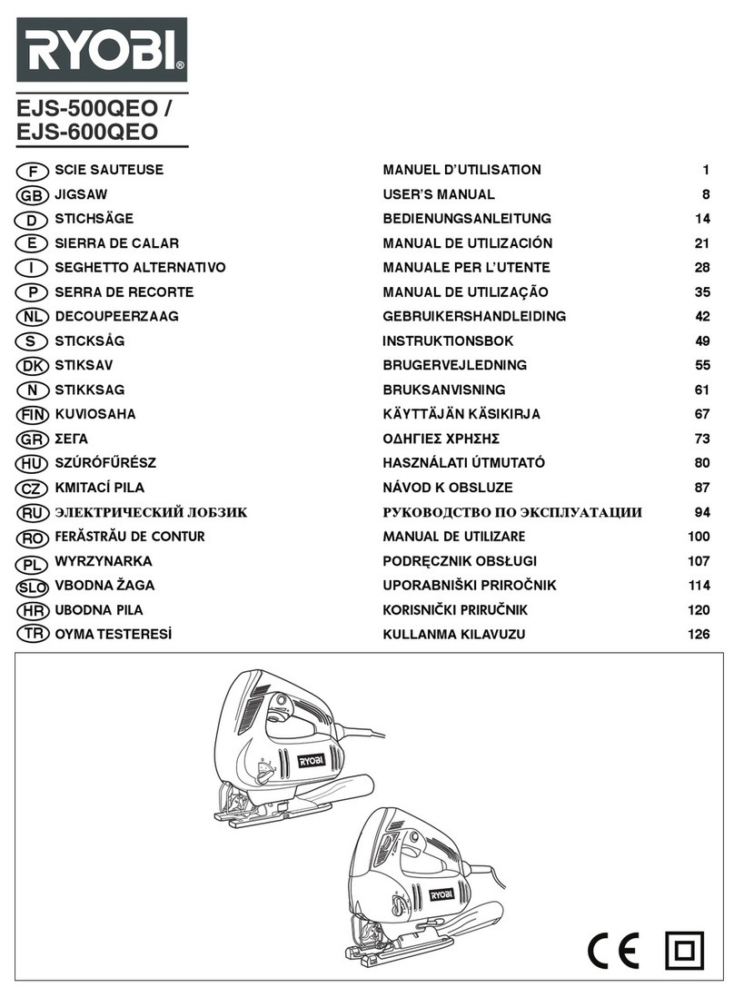 Ryobi EJS-600QEO User manual