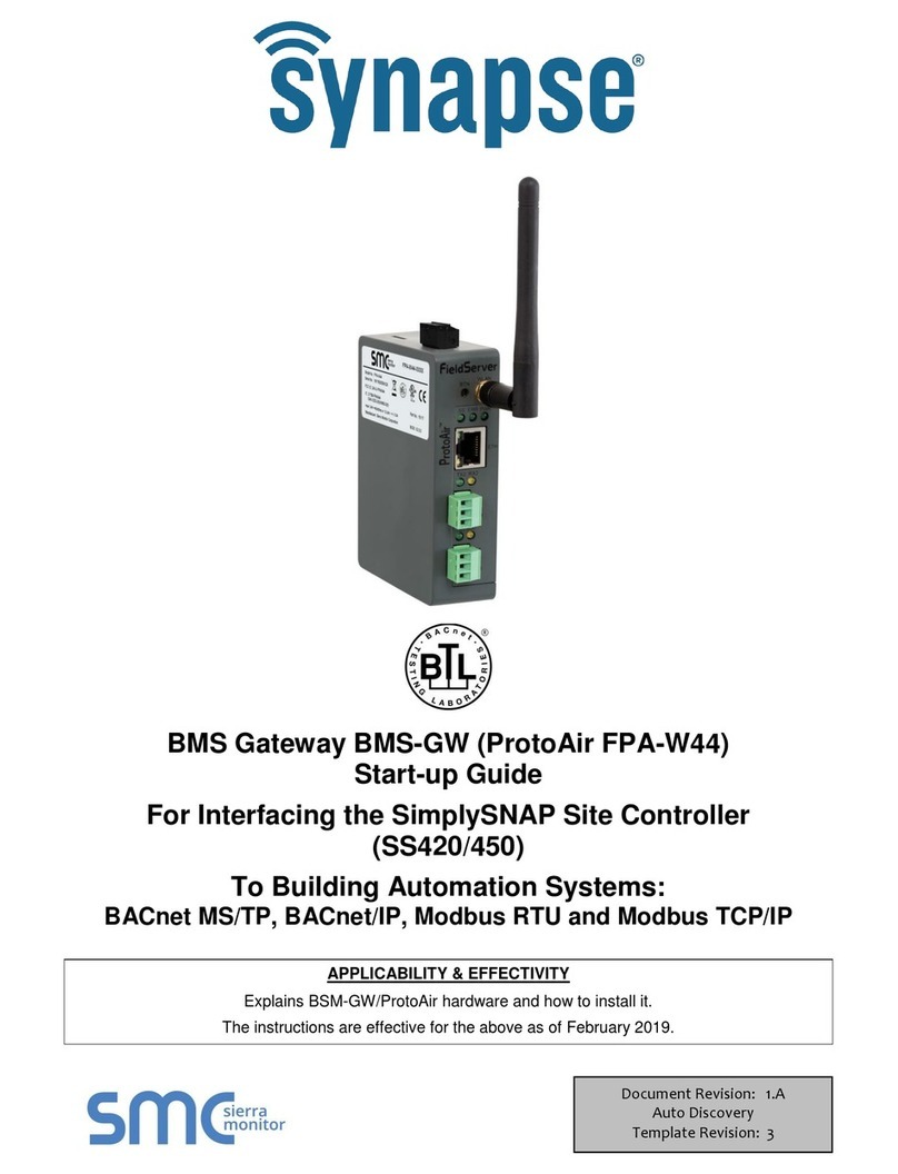 Synapse BMS-GW Series Startup guide