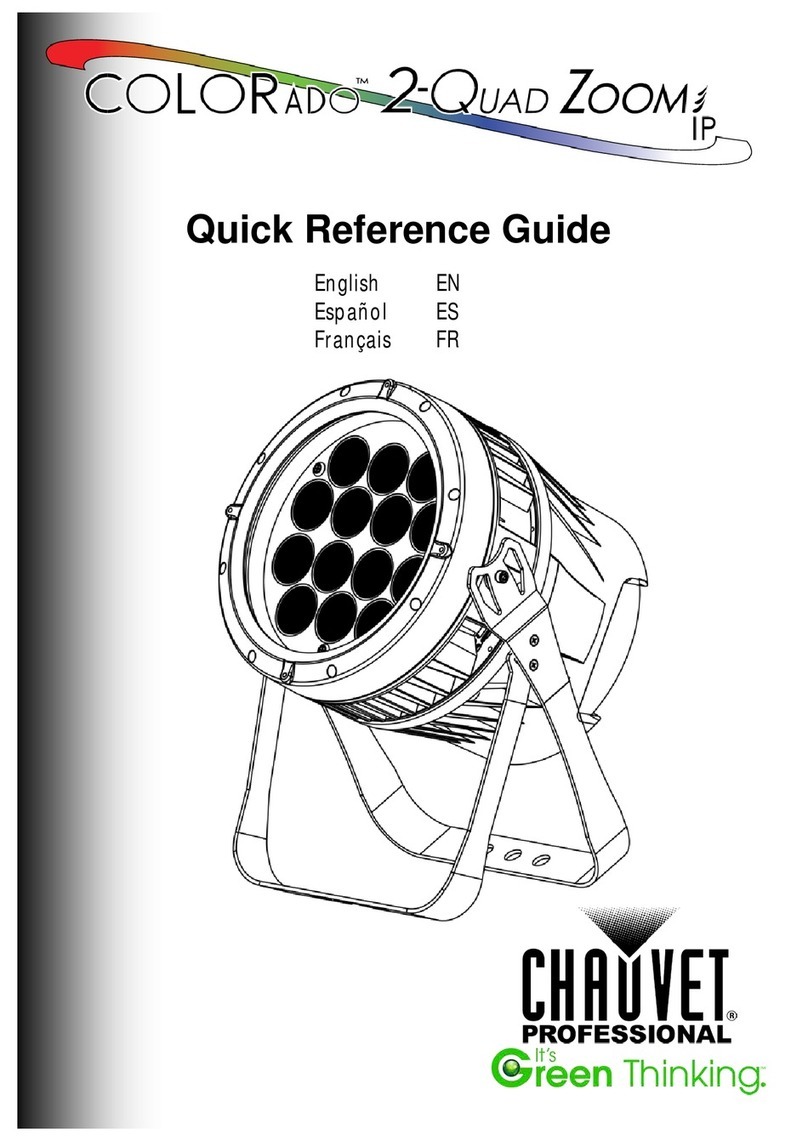 Chauvet Professional COLORado 2-Quad Zoom IP Quick reference guide
