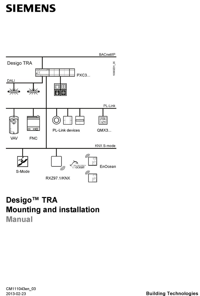 Siemens Desigo TRA User manual
