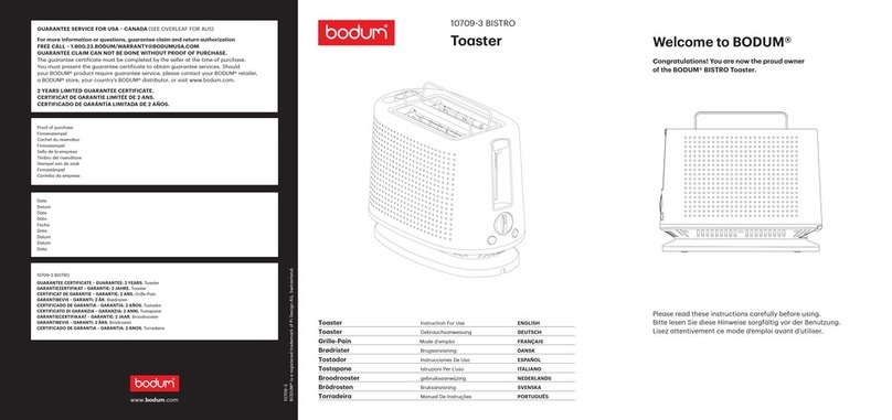 Bodum BISTRO 10709-3 User manual