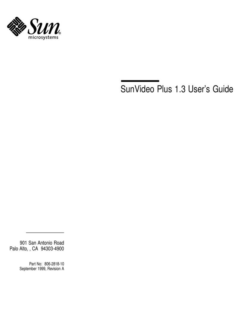 Sun Microsystems SunVideo Plus 1.3 user guide