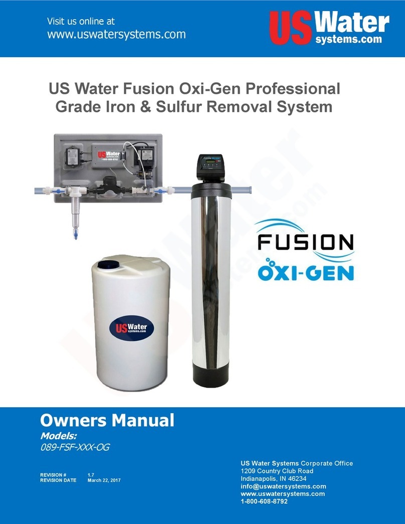 US Water Systems Fusion Oxi-Gen 089-FSF OG Series Installation, operation and maintenance manual US Water Systems Fusion Oxi-Gen 089-FSF OG Series Installation, operation and maintenance manual