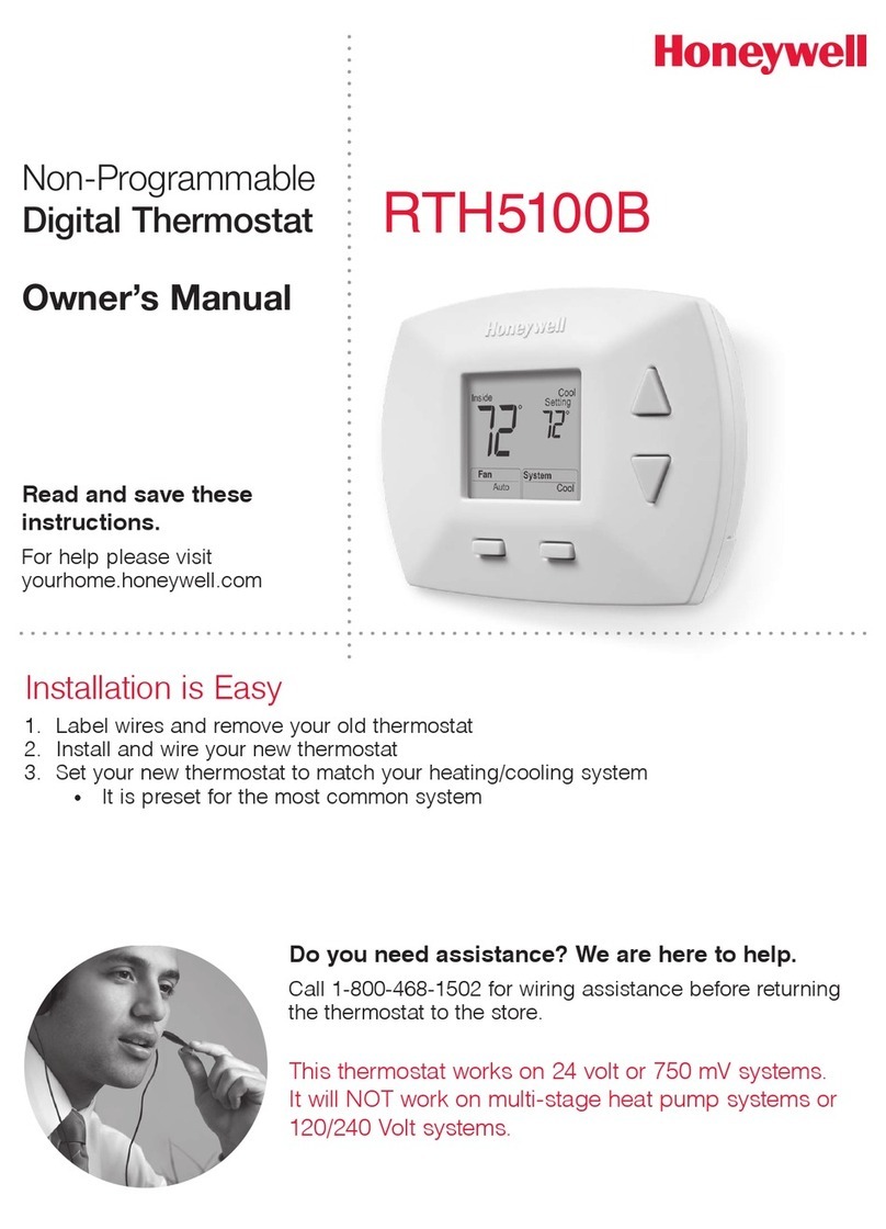 Honeywell RTH5100B User manual Honeywell RTH5100B User manual