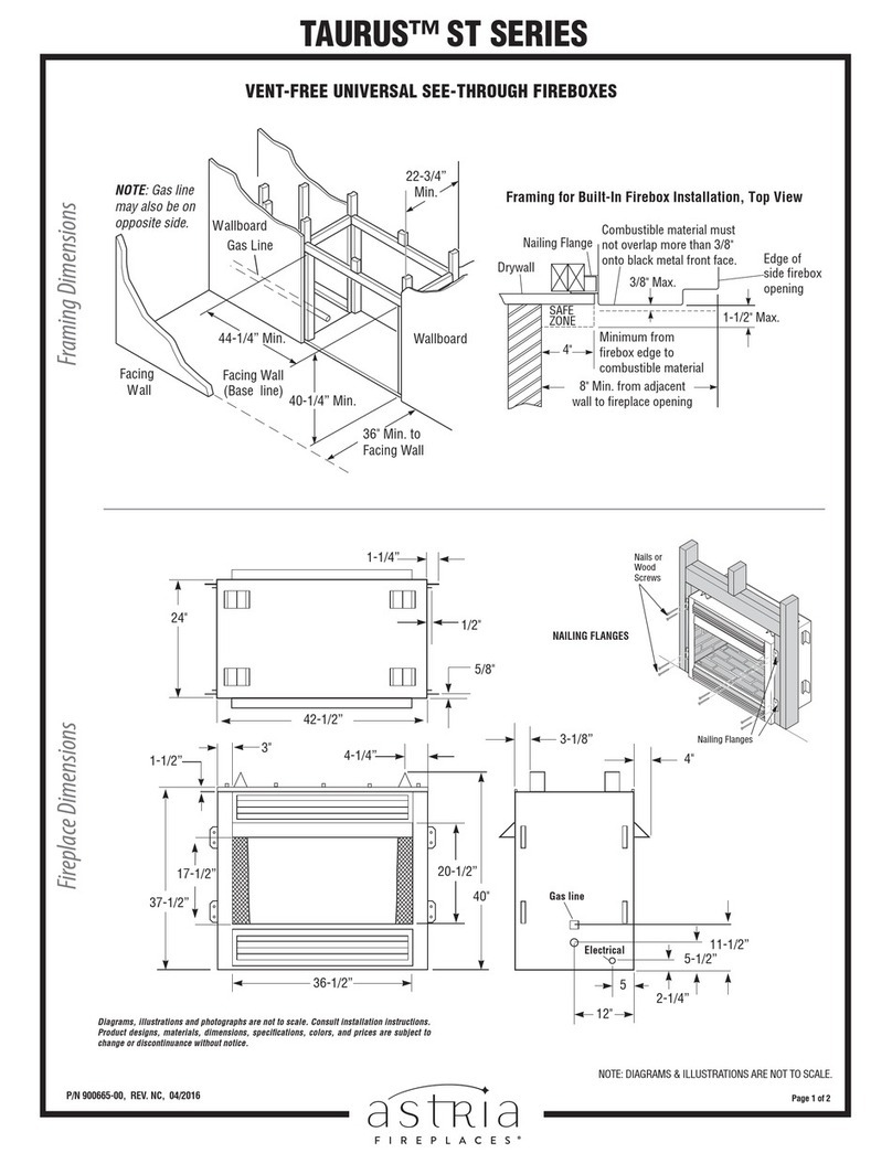 Astria Fireplaces TAURUS ST Series quick start guide Astria Fireplaces TAURUS ST Series quick start guide