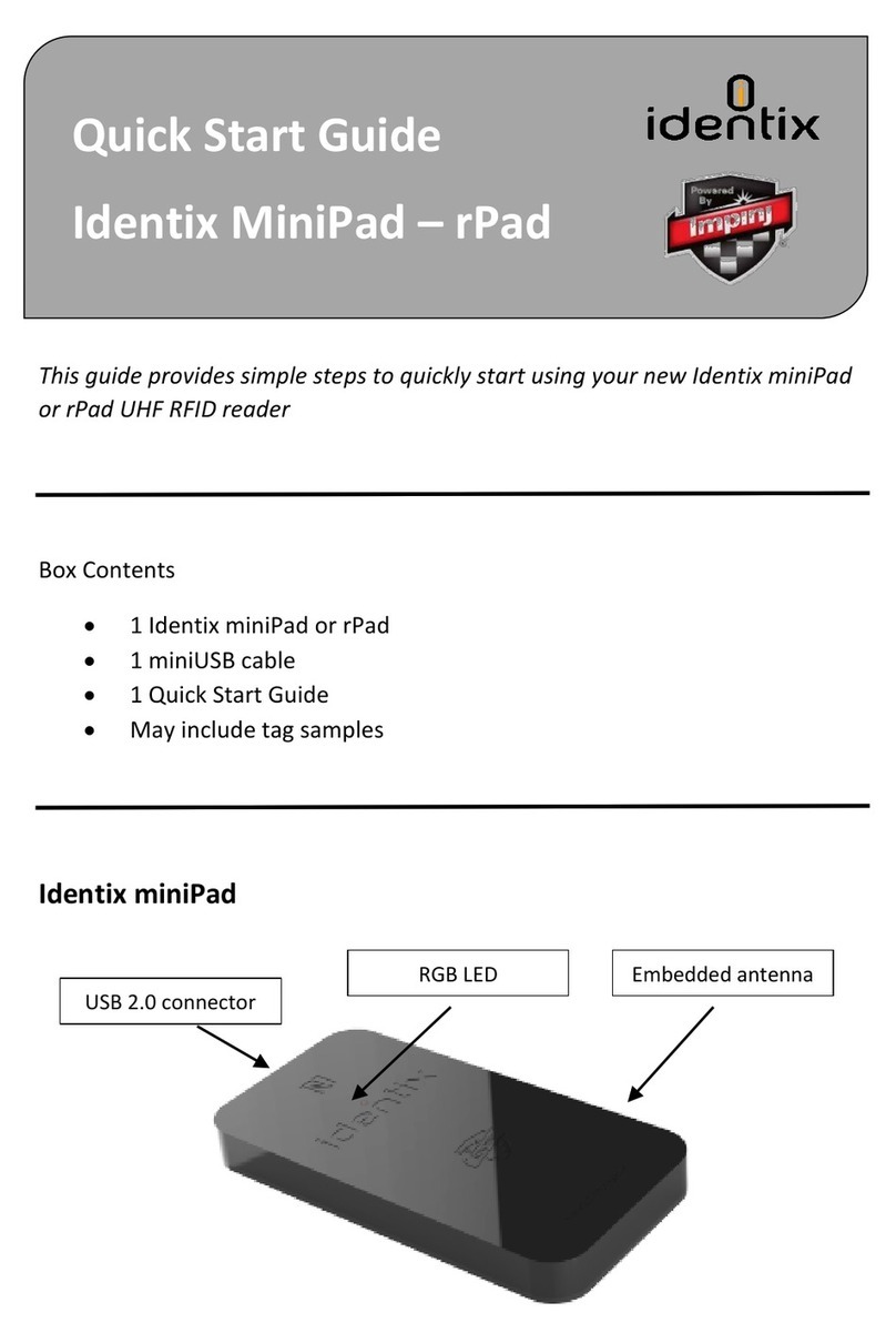 Identix miniPad quick start guide