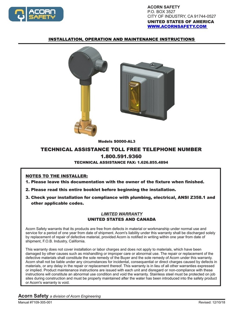 Acorn Safety S0000-AL3 Installation, operation and maintenance instructions