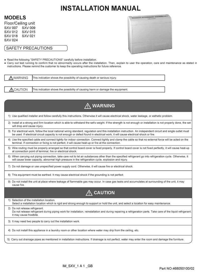 Airwell SXV009 User manual