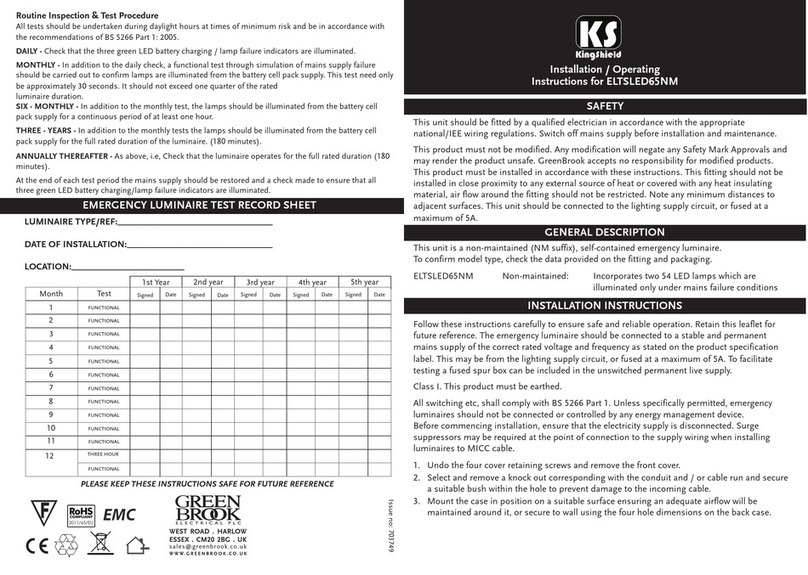 KingShield ELTSLED65NM Manual