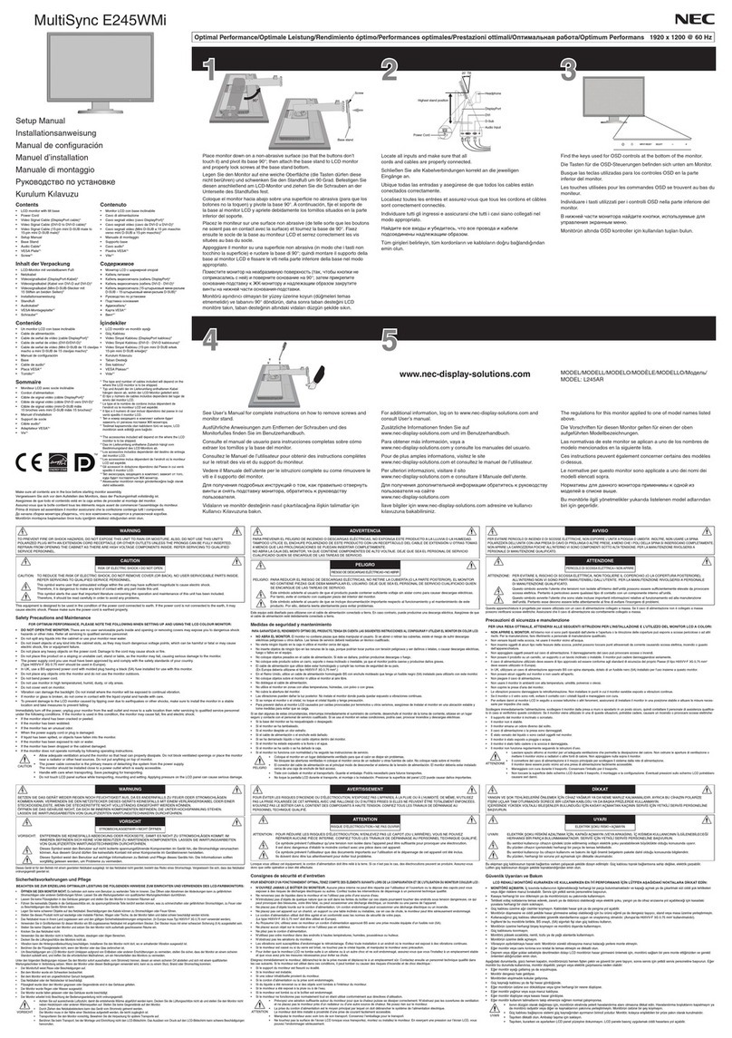 NEC MultiSync E245WMi User guide NEC MultiSync E245WMi User guide