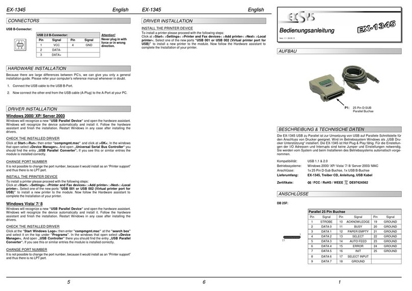 Exsys EX-1345 user manual