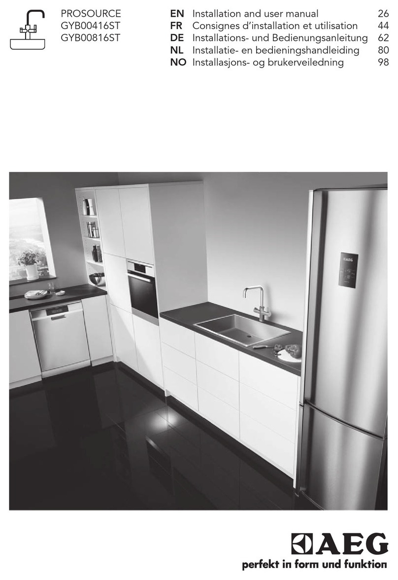 AEG PROSOURCE Installation and user manual