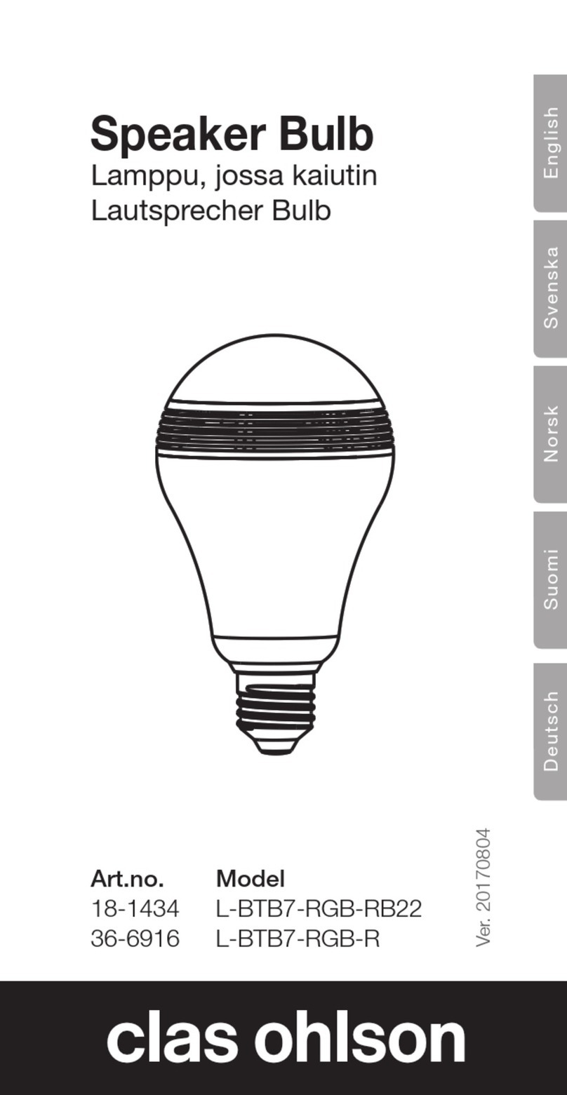 Clas Ohlson L-BTB7-RGB-RB22 manual