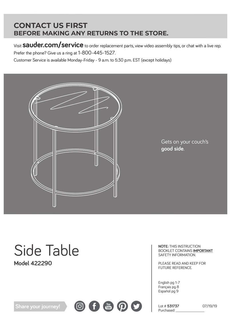 Sauder 422290 manual