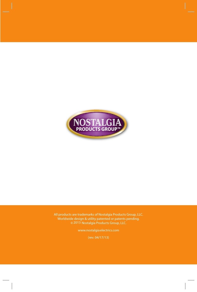 Nostalgia Electrics FPS200 SERIES Quick guide