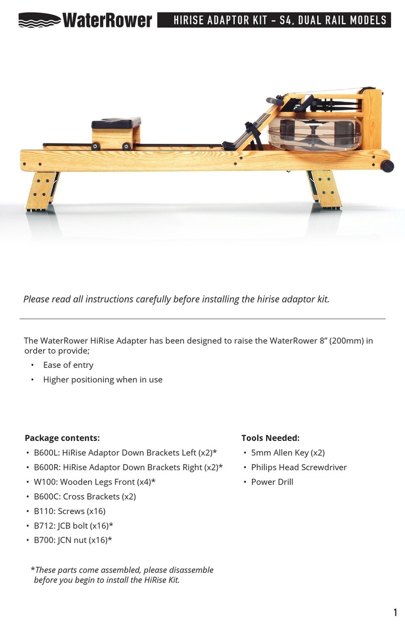 WaterRower S4 User manual