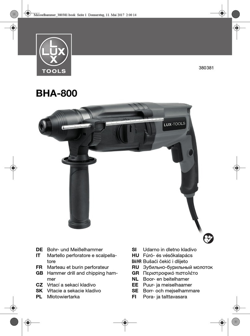Lux Tools BHA-800 manual