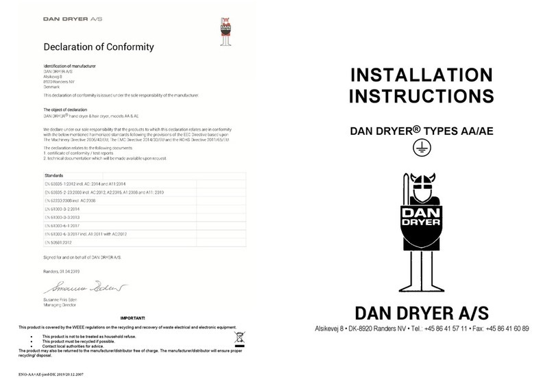 DAN DRYER AE installation instructions