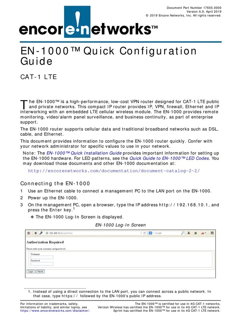 Encore Networks EN-1000 Series User manual