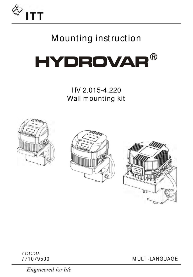 ITT HYDROVAR HV 4.040 Mounting instruction