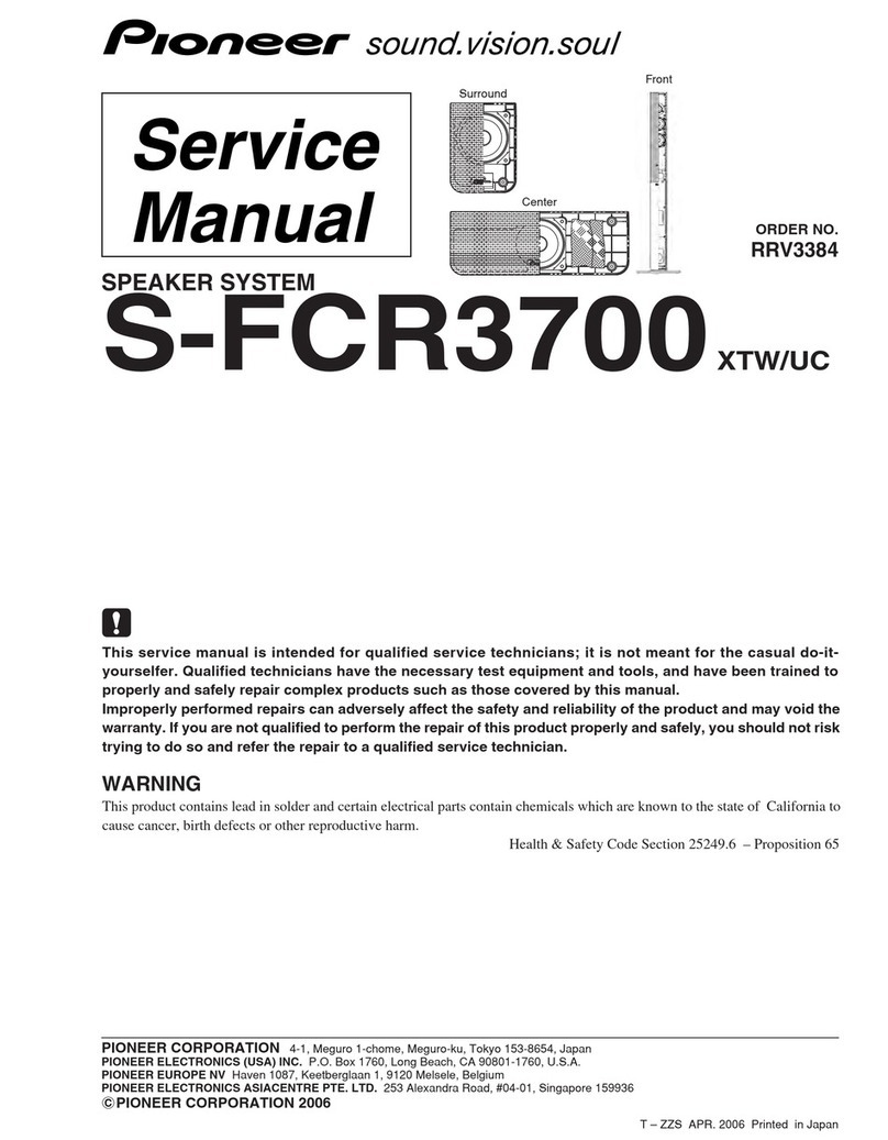 Pioneer S-FCR3700 User manual