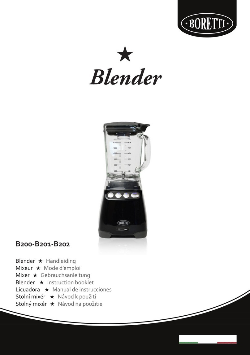 BORETTI B200 Instruction booklet