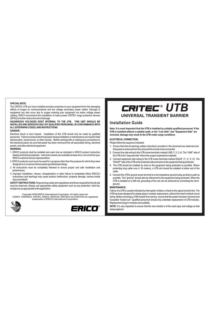 ERICO CRITEC UTB installation guide