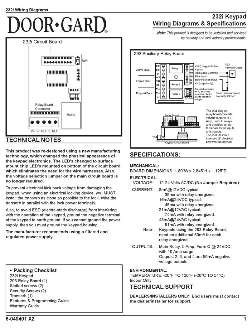Door-Gard 232i Quick start guide