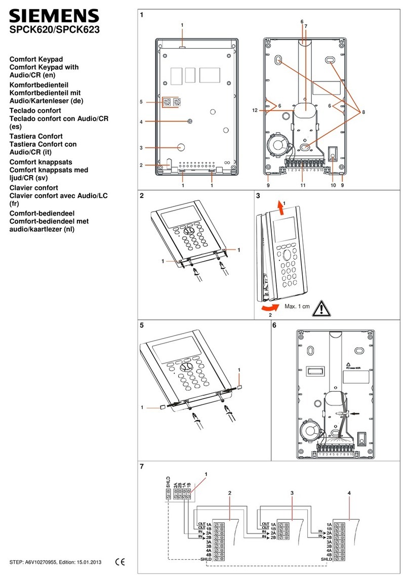 Siemens SPCK620 Installation instruction Siemens SPCK620 Installation instruction