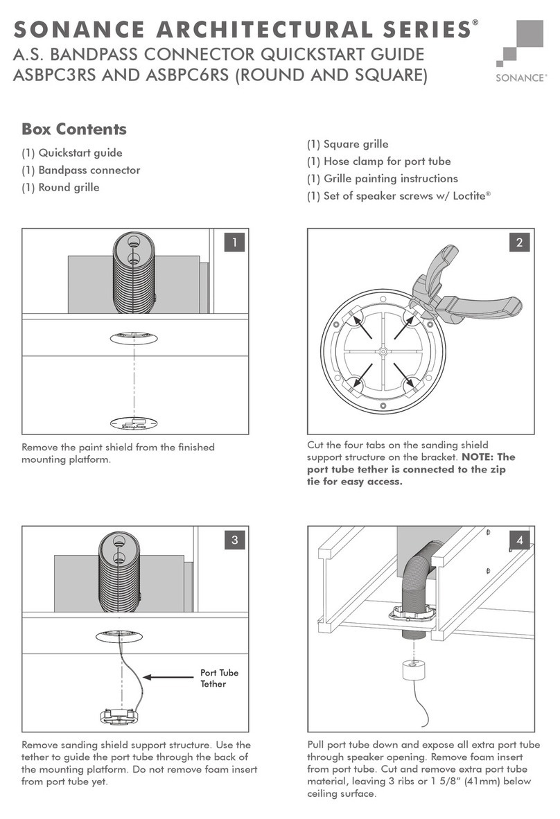 Sonance ASBPC6RS quick start guide