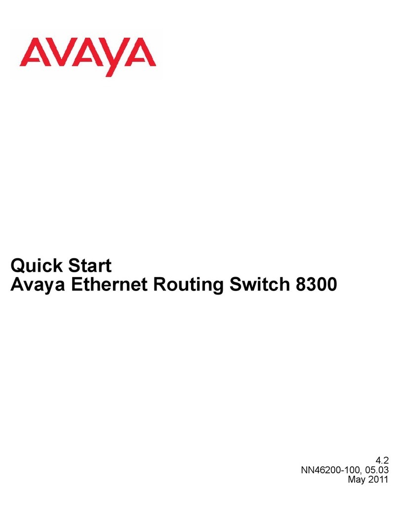 Avaya Ethernet Routing Switch 8300 Series User manual